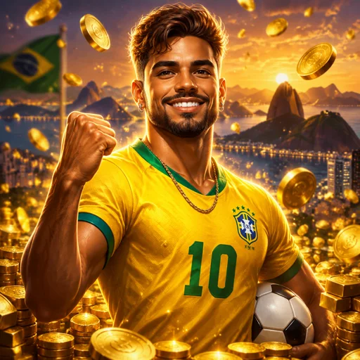 Jogadora brasileira usando o app do P94 no celular