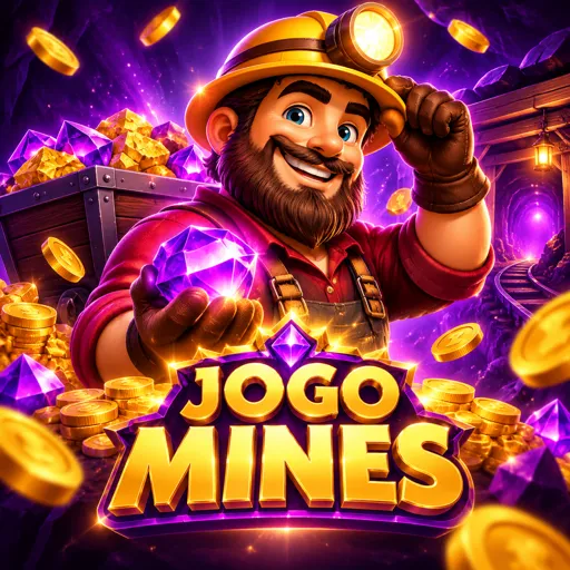Capa do jogo Mines, com grade de minas e diamantes